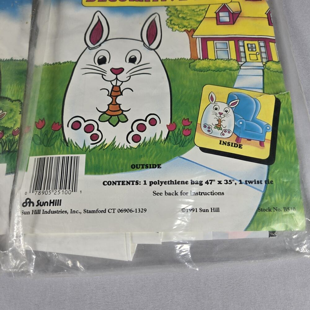 Vintage Sun Hill Stuff-A-Bunny Stuff-A-Chick Oversized Easter Bag 90s Decor NIP - Picture 3 of 9